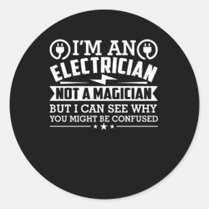 Elektrisch niet Magisch waarom verwarrend Ronde Sticker