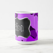 Elektrisch Paars camo; Chalkboard uiterlijk Koffiemok (Center)