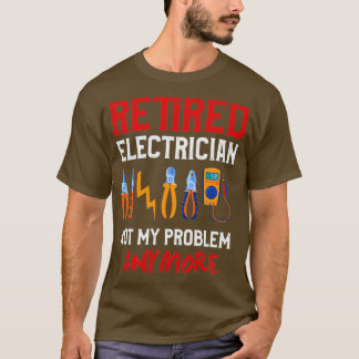 Elektrisch pensioen Gift Funny Remoe Electricité T-shirt