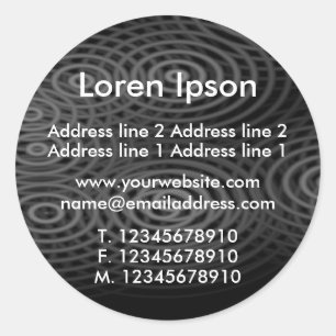 Elektrisch Rain Black Business / Profiel Ronde Sticker