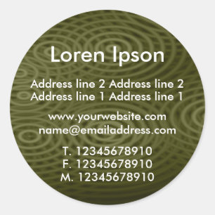 Elektrisch Rain Green Brown Business/Profiel Ronde Sticker