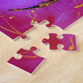 Elektrisch roze dragonfly Flit Jigzaag Puzzle Legpuzzel (Zijkant)