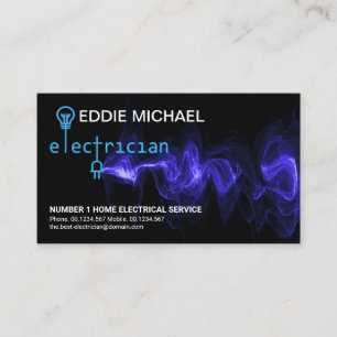 Elektrisch signaal Blue Power Lightning Visitekaartje