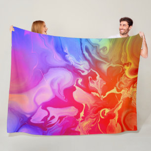 Elektrisch Spectrum in Beweging Fleece Deken