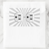 Elektrisch stopventiel past dit aan! rechthoekige sticker (Tas)