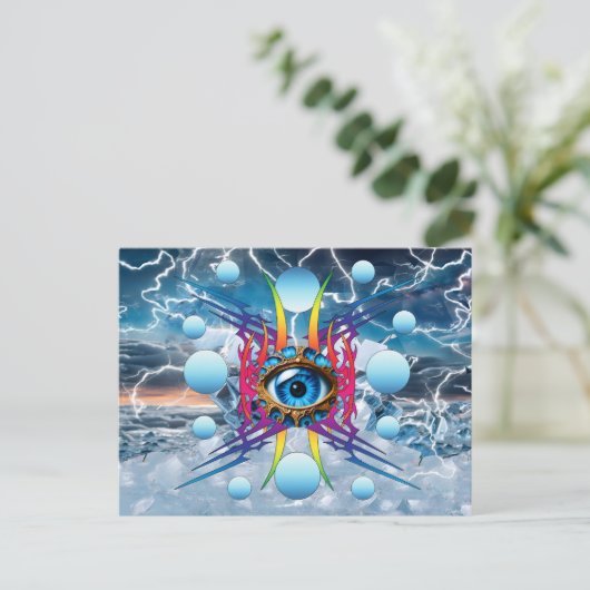 Elektrisch Storm Feestdagenkaart (Staand voorkant)