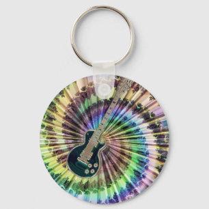 Elektrisch Stropdas-Dye Guitar Sleutelhanger