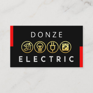 Elektrisch Symbool Icoon Reparatie Visitekaartje