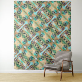 Elektrisch universum — Kunstboomstammen Wandkleed