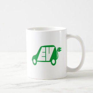 Elektrisch voertuig - Groen EV-pictogram Logo - Koffiemok
