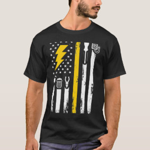 Elektrische Amerikaanse vlaginstrumenten voor elek T-shirt