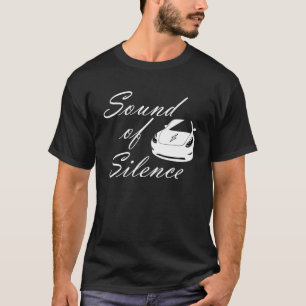 Elektrische auto geluid van stilte energie draaien t-shirt