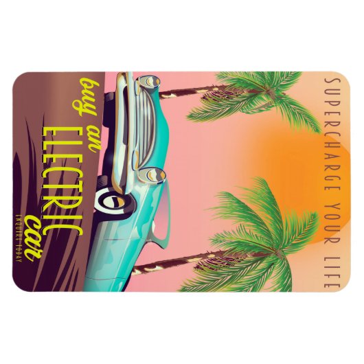 Elektrische auto  magneet (Horizontaal)