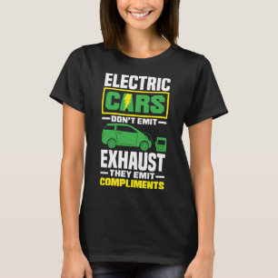 Elektrische auto's geven complimenten Batterij Ele T-shirt