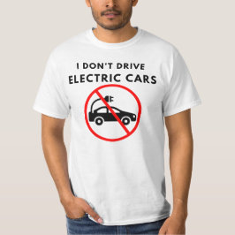 Elektrische auto's t-shirt