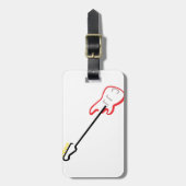 Elektrische Basgitaar Bagagelabel (Voorkant verticaal)