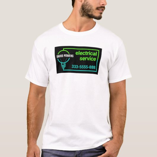 Elektrische bedrading Circuit Powers Bulb T-shirt (Voorkant)