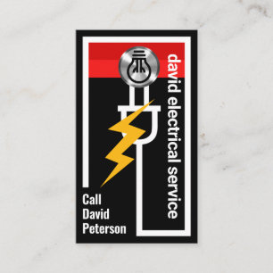 Elektrische bedrading Circuit Powers Bulb Visitekaartje