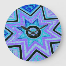 Elektrische blauw-explosiewandklok