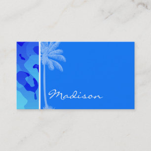 Elektrische Blauwe Camo; Zomerpalm Visitekaartje
