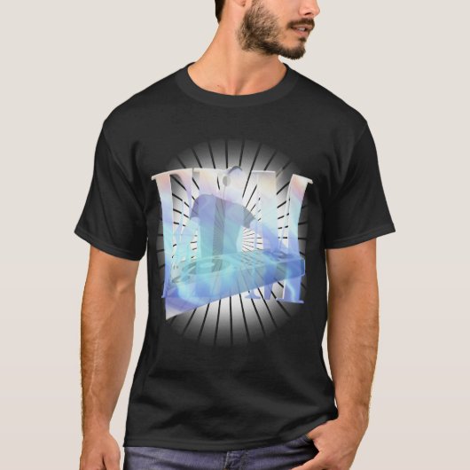 ELEKTRISCHE BLAUWE EDM T-SHIRT (Voorkant)