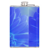 elektrische blauwe gerbera heupfles (Achterkant)