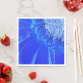 elektrische blauwe gerbera servet (Insitu)