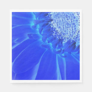 elektrische blauwe gerbera servet