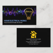 Elektrische bliksem Creative Electricia Bulb Visitekaartje (Voorkant / Achterkant)