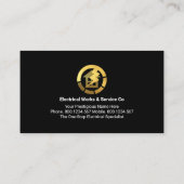 Elektrische bliksem drijft het thuiscircuit aan visitekaartje (Achterkant)