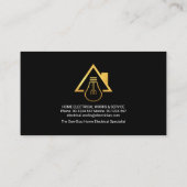 Elektrische bliksem Power Gold Bulb Home Visitekaartje (Achterkant)