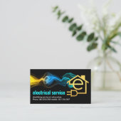 Elektrische bliksem Powers Letter-E Visitekaartje (Staand voorkant)