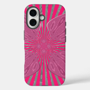 Elektrische Bloom Wings: Een Levendig Edgy & Mooi iPhone 16 Hoesje