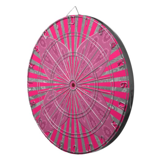 Elektrische Bloom Wings: Een Levendig Edgy & Mooi Dartbord (Voorkant Rechts)
