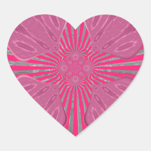 Elektrische Bloom Wings: Een Levendig Edgy & Mooi Hart Sticker