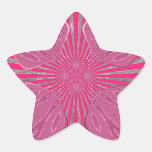 Elektrische Bloom Wings: Een Levendig Edgy & Mooi Ster Sticker (Voorkant)