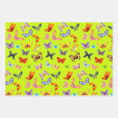 Elektrische Bright Butterfly Wrapping Paper Set (Voorkant)