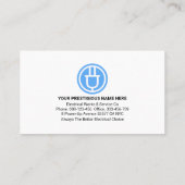 Elektrische Bulb Circuit Bubble Speech Visitekaartje (Achterkant)