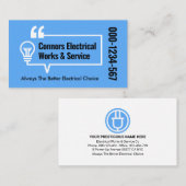 Elektrische Bulb Circuit Bubble Speech Visitekaartje (Voorkant / Achterkant)