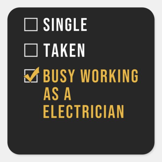 Elektrische cadeau vierkante sticker (Voorkant)