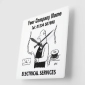 Elektrische Cartoon Vierkante Klok (Hoek)