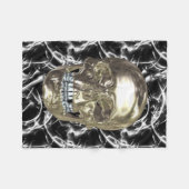 Elektrische Chrome Skull Fleece Deken (Voorkant (Horizontaal))