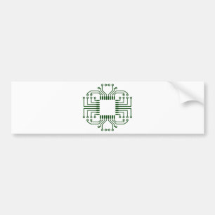 Elektrische circuit Board processor Bumpersticker
