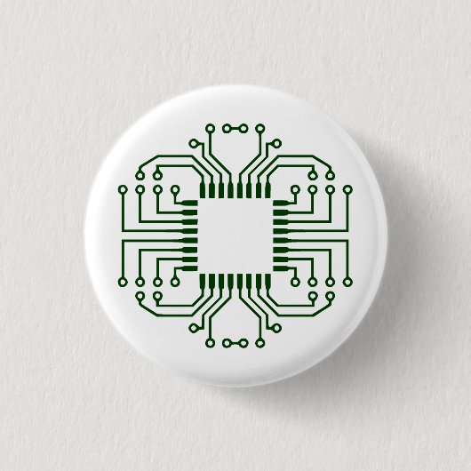 Elektrische circuit Board processor Ronde Button 3,2 Cm (Voorkant)