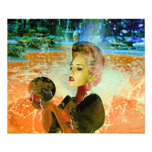 Elektrische cyborg foto afdruk (Voorkant)