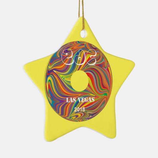 Elektrische Daisy Carnival Record Keramisch Ornament (Rechts)