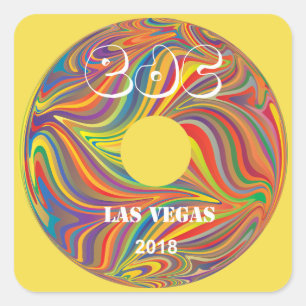Elektrische Daisy Carnival Record Vierkante Sticker