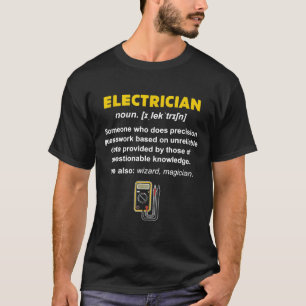 Elektrische definitie van elektricien t-shirt