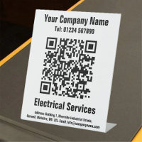Elektrische diensten QR Code Design Pedestal Sign
