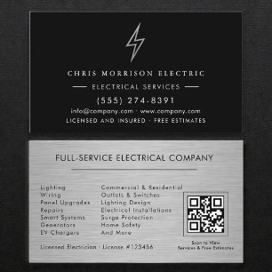 Elektrische Diensten QR-code Professioneel Visitekaartje